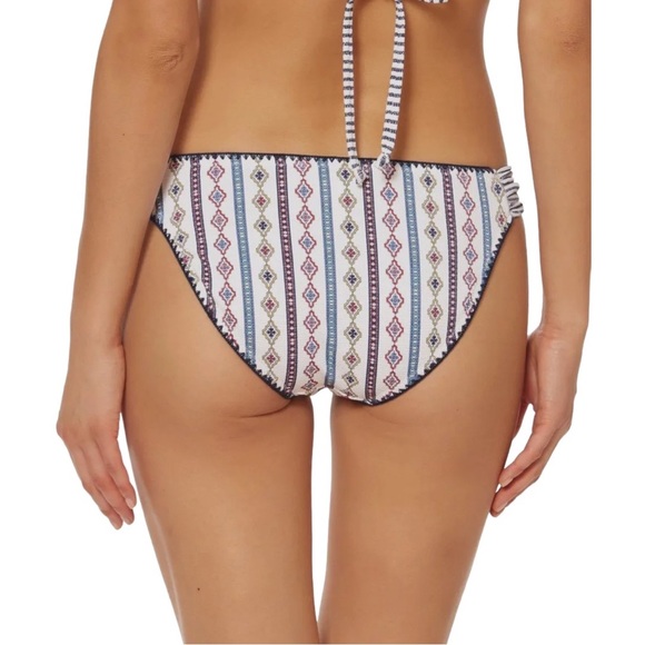 Jessica Simpson WHITE MULTI Moroccan Stripe Bikini Bottoms - Picture 3 of 9